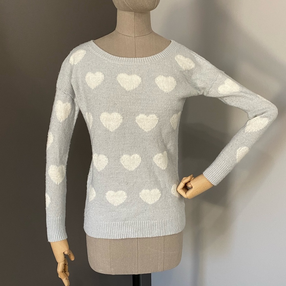 Express Cute Hearts Sweater